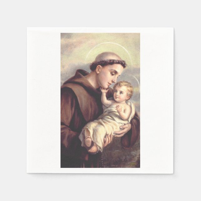 Sankt Antonius av Padua Pappersservett (Framsidan)