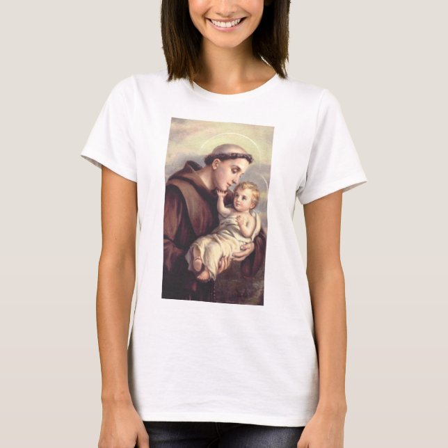 Sankt Antonius av Padua T Shirt (Framsida)