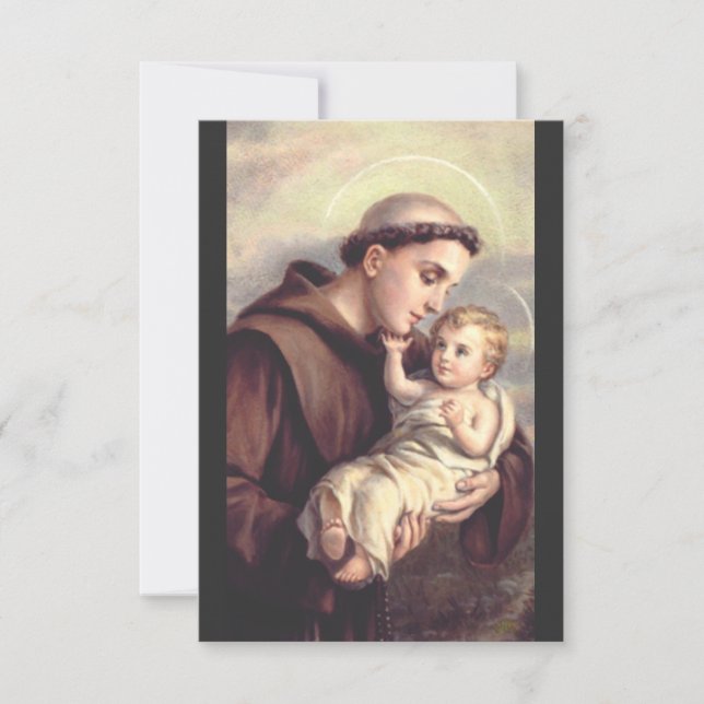 Sankt Antonius av Padua Tack Kort (Framsida)