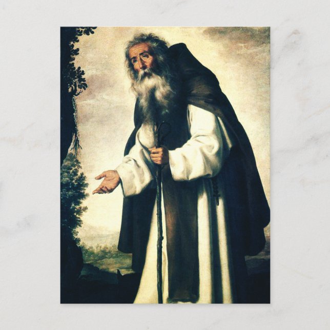 Sankt Antonius eremiten vykort (Framsida)