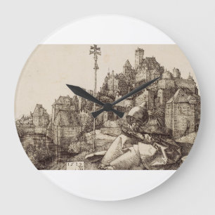 Sankt Antonius läser av Albrecht Dürer Stor Klocka