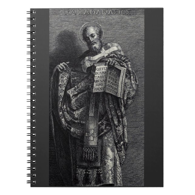Sankt Athanasius av Alexandria Grafik konst Anteckningsbok (Framsidan)