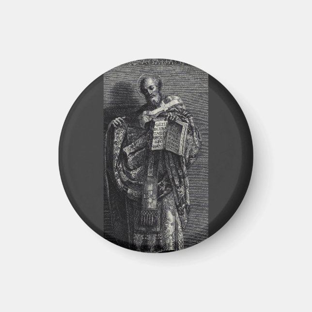 Sankt Athanasius av Alexandria Grafik konst Magnet (Framsidan)
