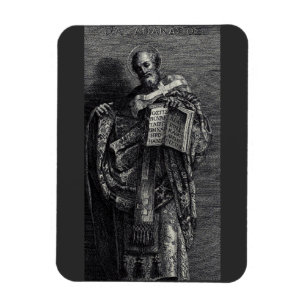 Sankt Athanasius av Alexandria Grafik konst Magnet