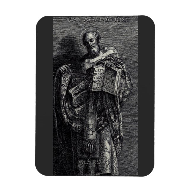 Sankt Athanasius av Alexandria Grafik konst Magnet (Vertikal)