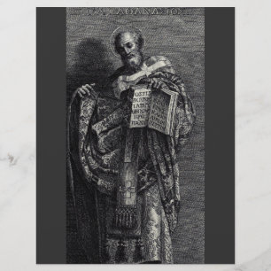 Sankt Athanasius av Alexandria Grafik konst Reklamblad