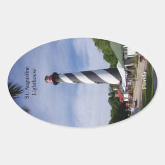 Sankt Augustine Lighthouse-dekal Ovalt Klistermärke