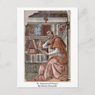 Sankt Augustinus bön av Sandro Botticelli Vykort