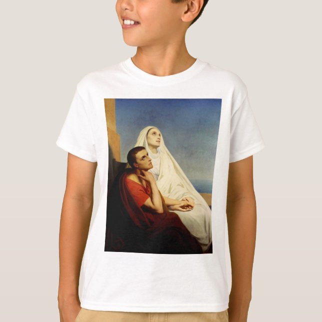 Sankt Augustinus och Sankt Monica T Shirt (Framsida)