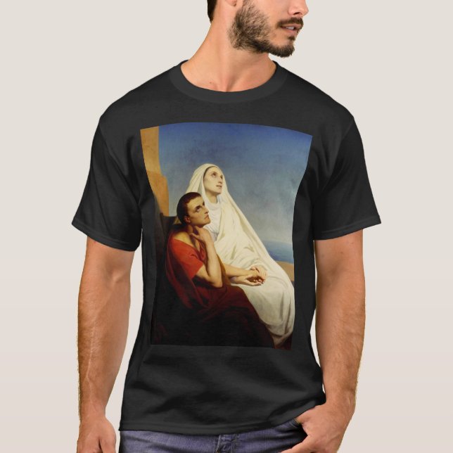 Sankt Augustinus och Sankt Monica T Shirt (Framsida)