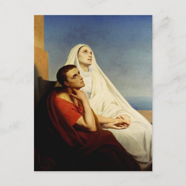 Sankt Augustinus och Sankt Monica Vykort (Framsida)
