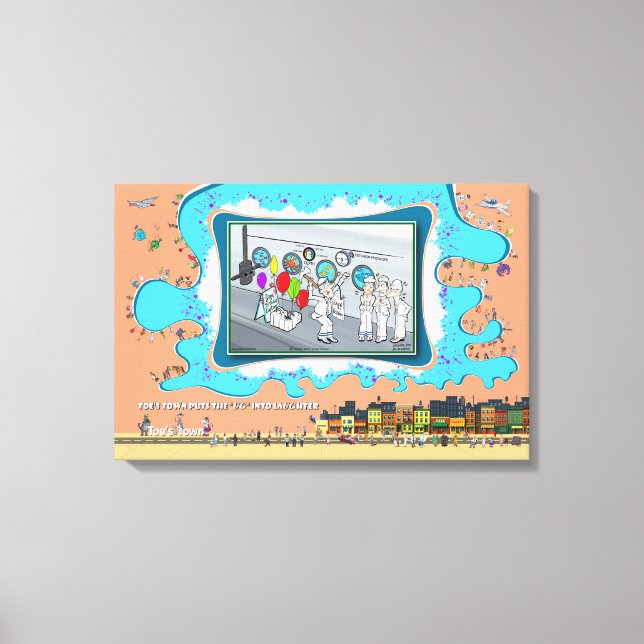 Sänkt av överraskning | Födelsedag 24x16 Canvastryck (Framsida)