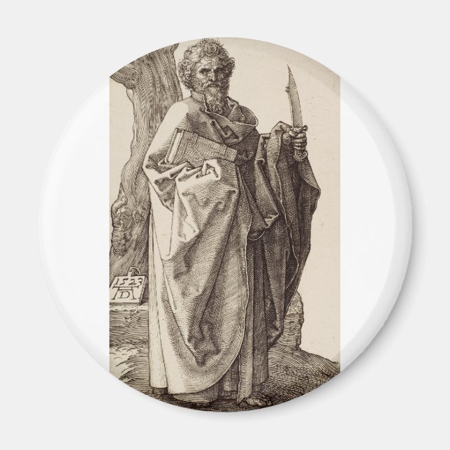 Sankt Bartolomeus Aposteln Konstverk Magnet (Framsidan)