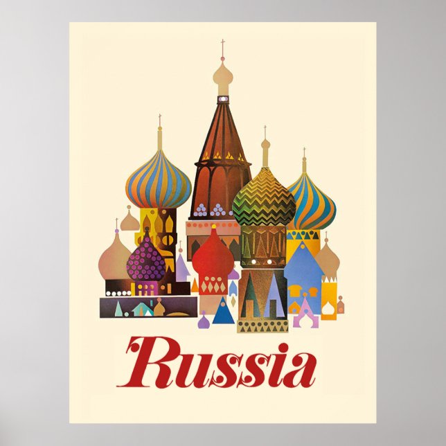 Sankt Basils katedral, Moskva, Ryssland Poster (Framsidan)
