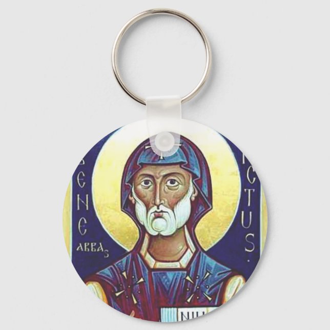 Sankt Benedikt av Nursia Nyckelring (Framsida)
