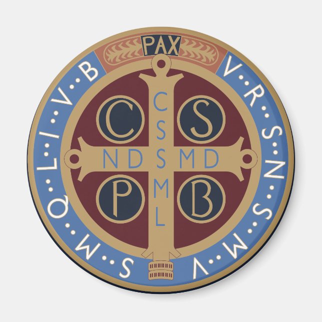 Sankt Benedikt Medalj Magnet (Framsidan)