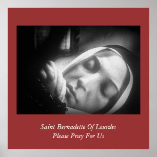 Sankt Bernadette Lourdes ber om ursäkt för oss Poster