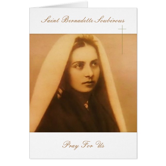 Sankt Bernadette Soubirous Pray for US Hälsningskort (Framsidan)