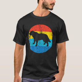Sankt Bernard Hund aveln Silhouette Retro 1970's C T Shirt