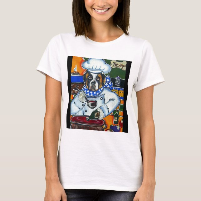 Sankt Bernhard Chef Tee Shirt (Framsida)