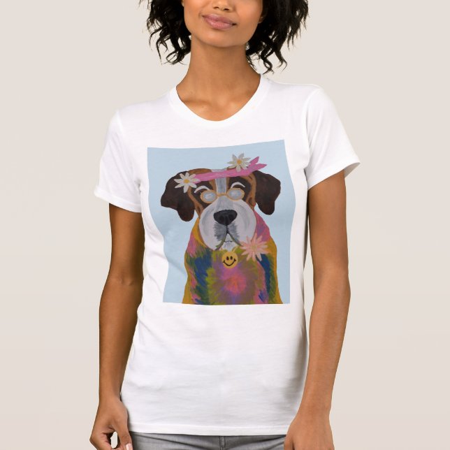 Sankt Bernhard Hippie T Shirt (Framsida)