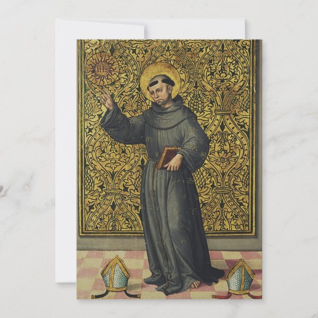 Sankt Bernhardinus av Siena i renässansstil konst Inbjudningar (Framsida)