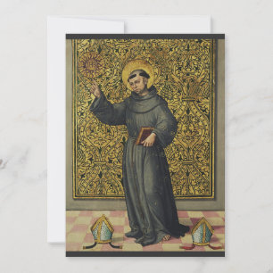 Sankt Bernhardinus av Siena i renässansstil konst Julkort