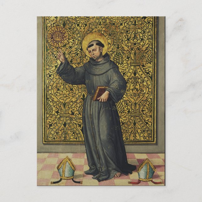 Sankt Bernhardinus av Siena i renässansstil konst Vykort (Framsida)