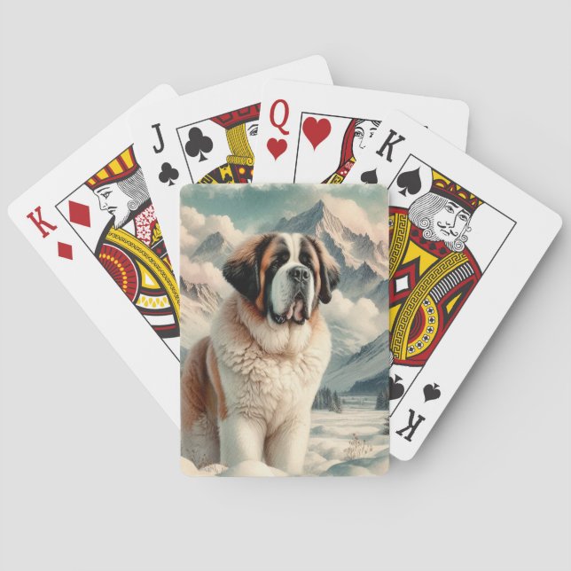 Sankt Bernhardshund Casinokort (Baksidan)