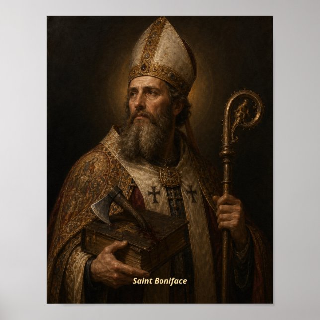 Sankt Bonifatius konsttryck Poster (Framsidan)