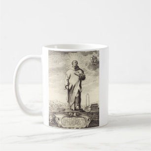 Sankt Bruno av Köln Antik Gravyr Stil Konst Kaffemugg