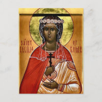 Sankt Cecilia av Rom Ortodox Christian Icon