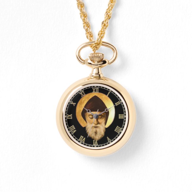 Sankt Charbel (Sharbel) Makhlouf Maronitiska riten Armbandsur (Framsida)