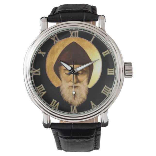 Sankt Charbel (Sharbel) Makhlouf Maronitiska riten Armbandsur (Framsida)