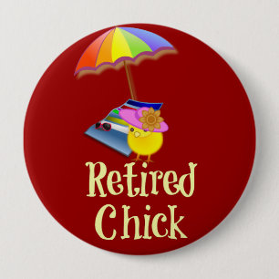 Sänkt Chick, dekorativ design. Knapp