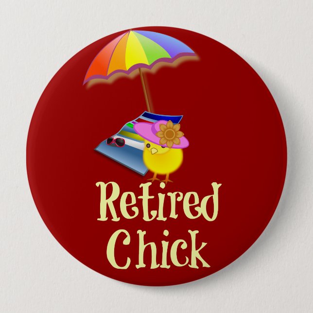 Sänkt Chick, dekorativ design. Knapp (Framsida)