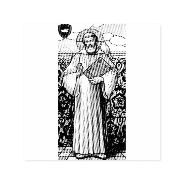 Sankt Columbanus irländsk missionär Självfärgande Stämpel (Design)