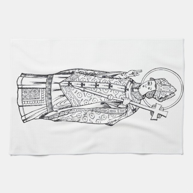 Sankt Deiniol abbot och biskop Kökshandduk (Horisontell)