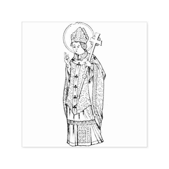 Sankt Deiniol abbot och biskop Självfärgande Stämpel (Design)