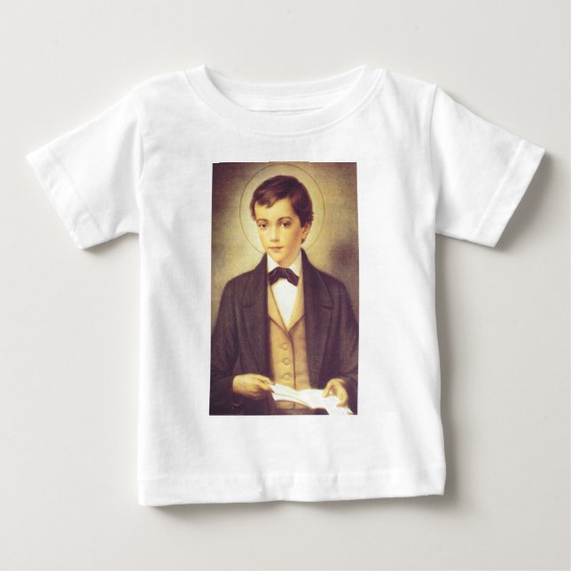 Sankt Dominicus Savio elev till John Bosco T Shirt (Framsida)