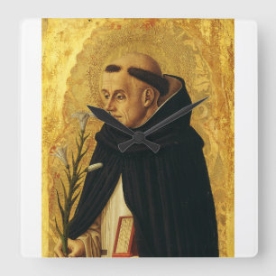 Sankt Dominik av Carlo Crivelli Fyrkantig Klocka