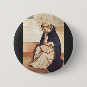 Sankt Dominik av Fra Angelico Renässans Konstverk Knapp
