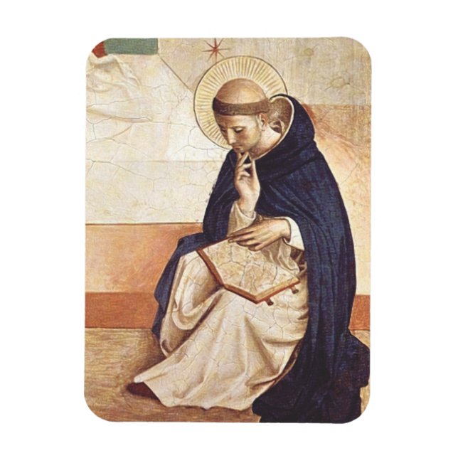 Sankt Dominik av Fra Angelico Renässans Konstverk Magnet (Vertikal)