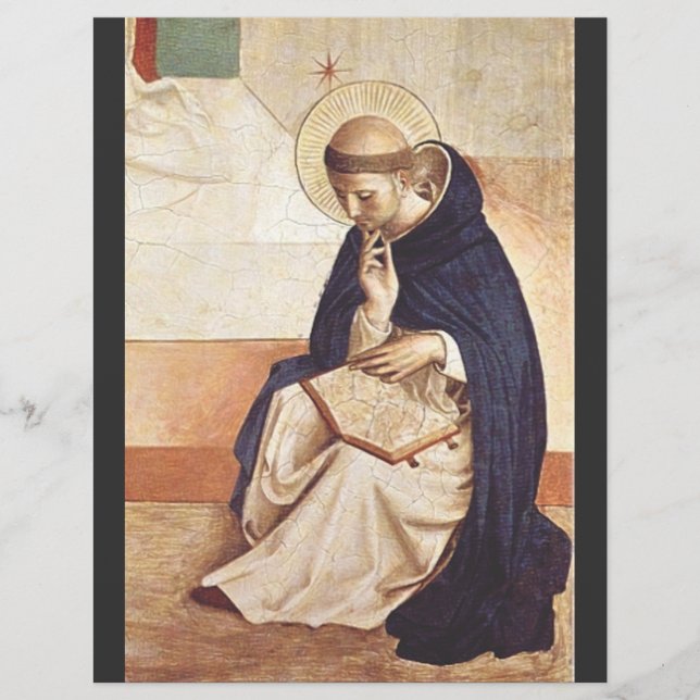 Sankt Dominik av Fra Angelico Renässans Konstverk Reklamblad (Framsidan)