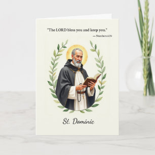 Sankt Dominik Guds frid och välsignelser Skrift Kort