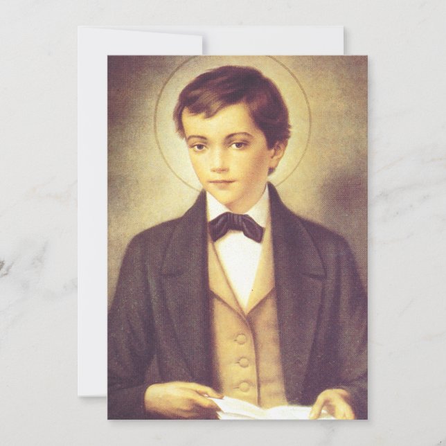 Sankt Dominik Savio elev till Johannes Bosco Inbjudningar (Framsida)