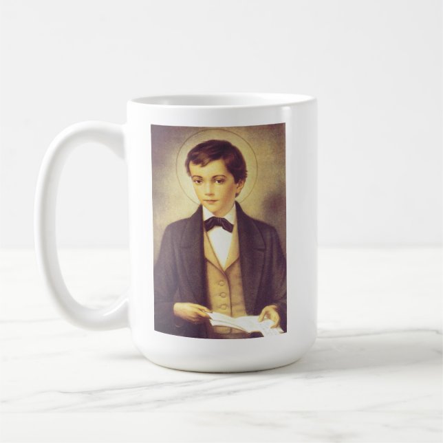 Sankt Dominik Savio elev till John Bosco Kaffemugg (Vänster)