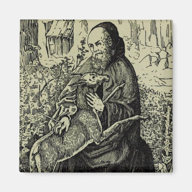 Sankt Egidius eremiten Magnet (Framsidan)