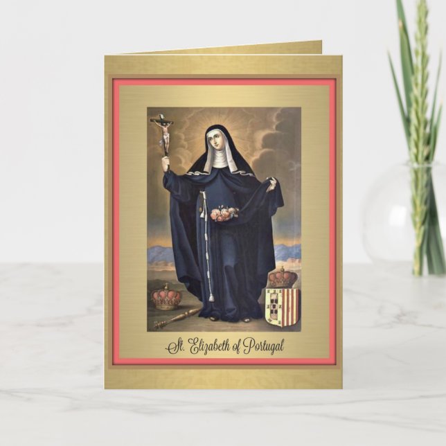 Sankt Elisabet av Portugal välkomstkort Kort (Framsida)