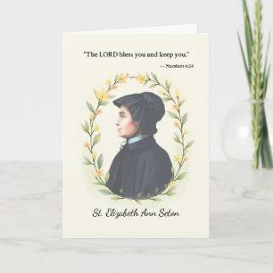 Sankt Elizabeth Ann Seton Guds Fred och Välgångar Kort